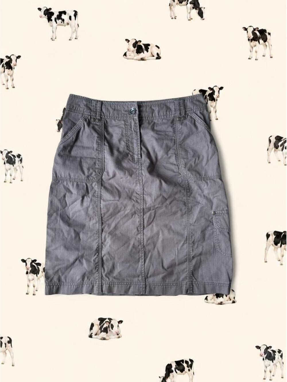 reitmans brown cotton midi skirt
